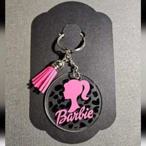 Barbie tassle charm keychain